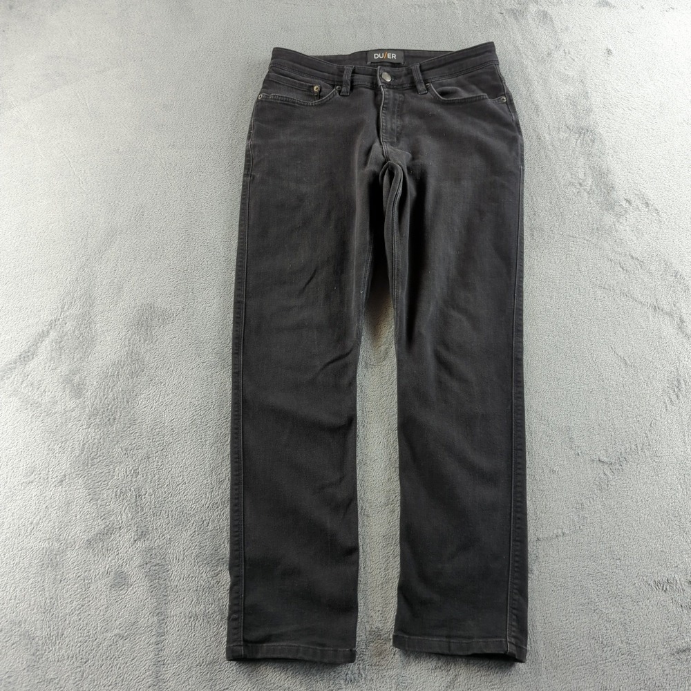 DUER L2X Jeans Mens 31x30 Black Relaxed Fit Stretch Pants‎ Performance DU/ER